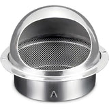 Ronde RVS Muurventilatierooster 160mm – 304 Roestvrijstalen Afvoerkap Met Lamellen & Insectenrooster – Weerbestendige Ventilatiedop Voor Buitenmuur – Vent Grill Voor Keuken Badkamer Schouw Afzuiging Luchtkanaal Buitenafvoer