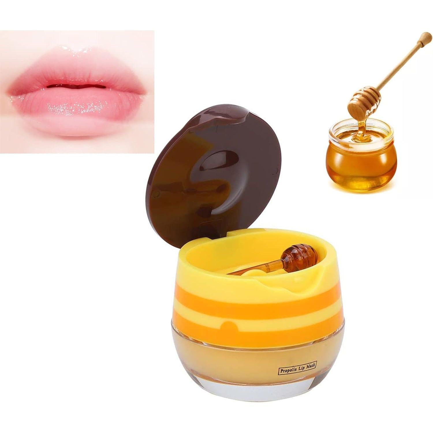Hydraterende Honing Lippenbalsem met Propolis - 5.5g - Voedt en Herstelt Droge Lippen, Vermindert Fijne Lijntjes - Geschikt voor Alle Huidtypes