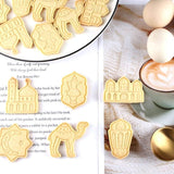 6-Delige Set Eid Mubarak Koekjes Uitstekers - Flexibele Silicone Biscuitvormen - Innovatieve 3D Cookie Fondant Persvormen - DIY Bakgereedschap voor Feestelijke Decoraties en Vieringen