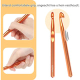 Grote Haaknaalden Set – 3-Delige Aluminium Haaknaalden – 10mm, 12mm, 15mm – Ergonomisch Ontwerp – Voor Dikke Wol en Grove Haakprojecten – Anti-Slip Grip – Ideaal Voor Artritis Handen – Beginners en Ervaren Haakliefhebbers