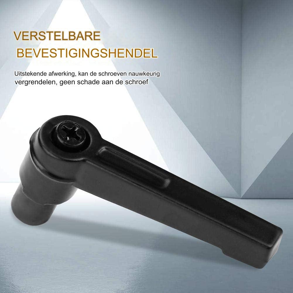 4-Delige Set Verstelbare Bevestigingshendels van Metaal - Knoppen voor Machines met Verstelbare Bevestiging voor Verpakkingsmachines en -uitrusting - Zwart (M12) - Duurzaam en Gemakkelijk te Gebruiken