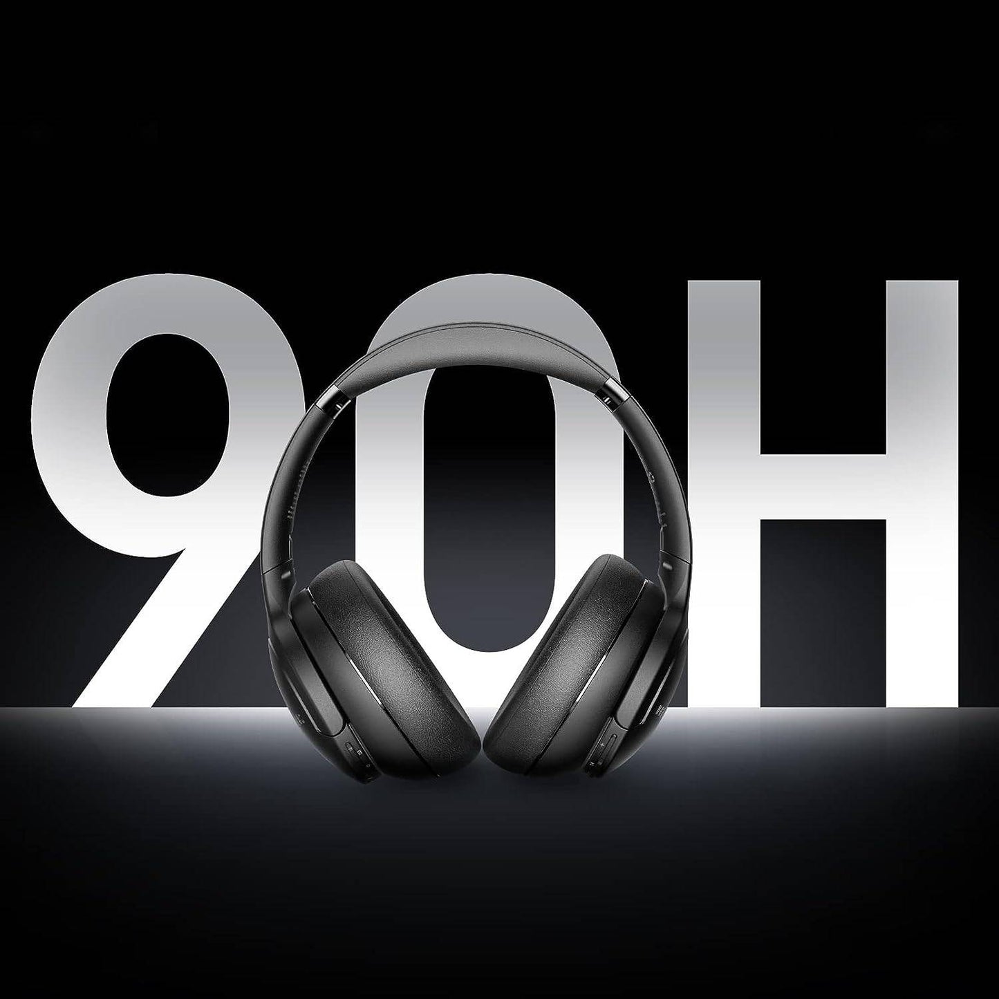 DOQUAS High Performance Bluetooth Koptelefoon- Draadloze Hoofdtelefoon V5.3 - Wireless Headphones- Opvouwbaar, 90 uur Speeltijd, 3 EQ Modi, Lichtgewicht met Microfoon - Krachtige Wireless Headset - Zwart