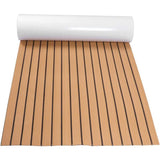 Zelfklevende EVA Bootvloerbekleding – Marine Teak Schuimmat 90 × 240 cm – Waterdichte Antislip Bootdek Mat – Goud/Zwart – Voor Boot, Jacht, Camper of Auto