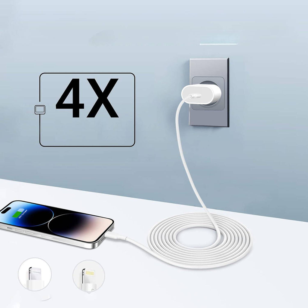 iPhone Oplader 20W met Snellaadfunctie - MFI Gecertificeerd - USB-C Adapter & 2m Kabel - Snel Opladen voor iPhone 14/13/12/11 & iPad - Veilig & Efficiënt Laden