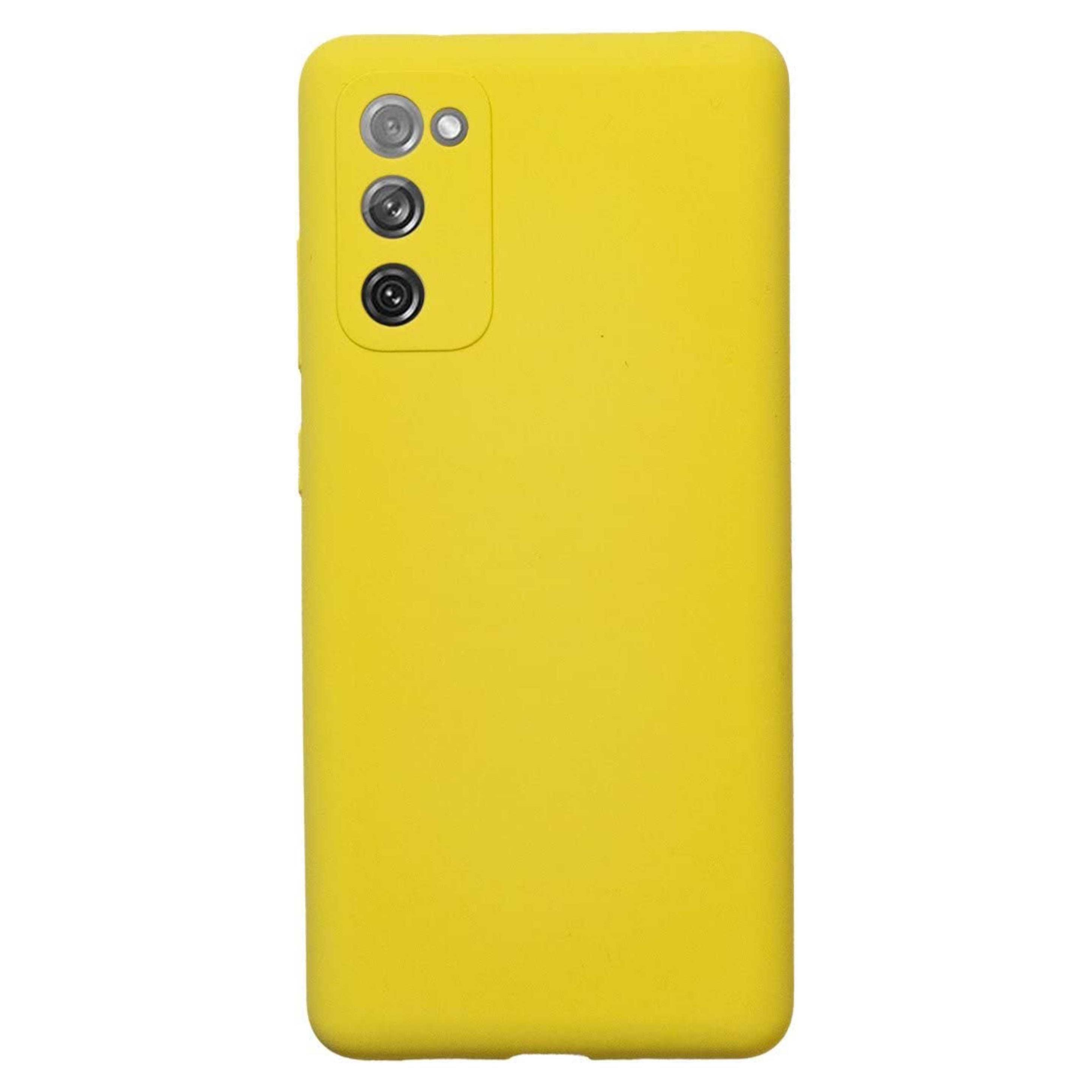 Volledige Body Armor Hoesje voor Samsung Galaxy S20 FE - Soft-Touch Siliconen Schokbestendige Cover - Antislip Case - Ultieme Bescherming & Stijlvolle Uitstraling - Geel