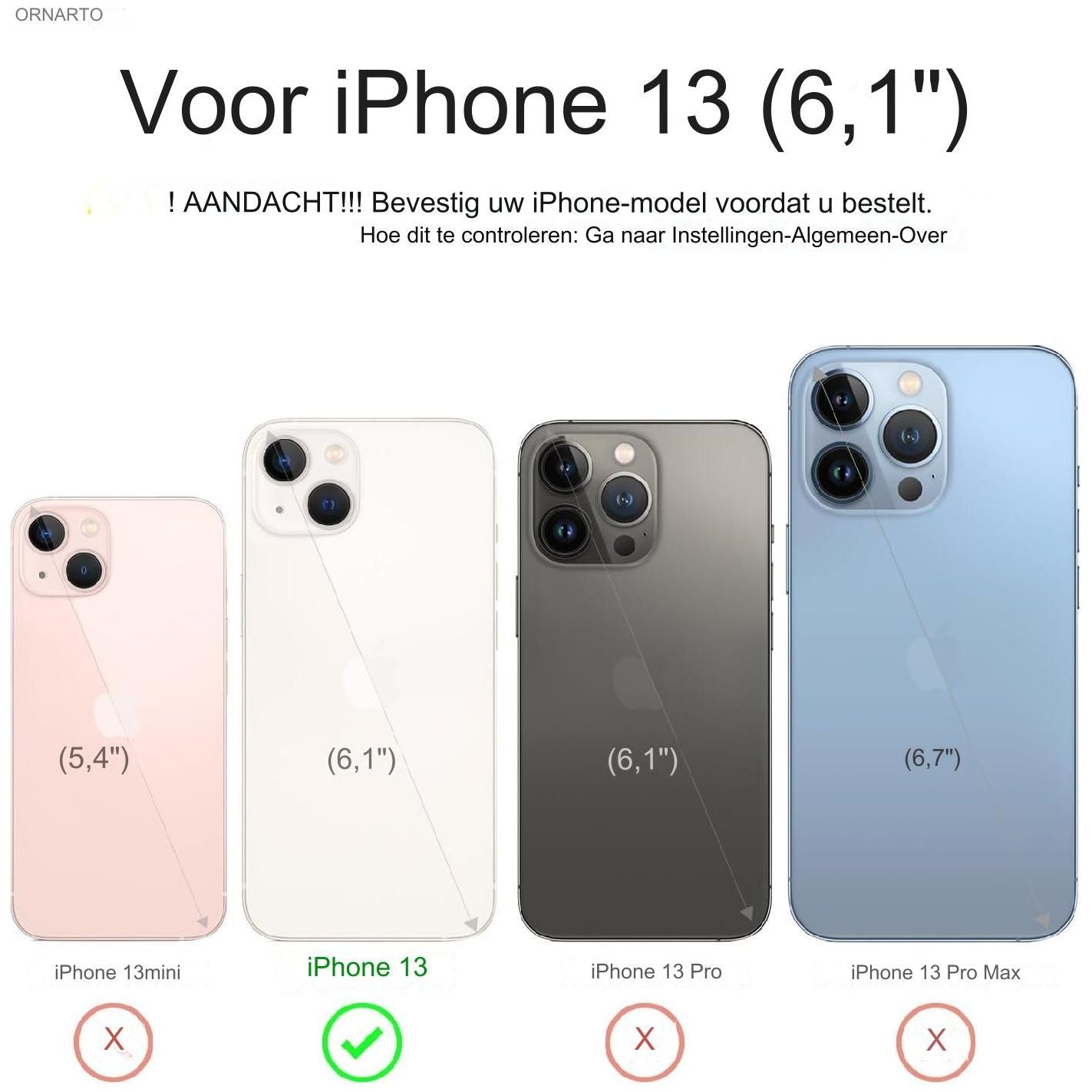 iPhone 13 Hoesje 6.1 - Compatibel met iPhone 13 en iPhone 13 Pro (6.1 inch). Slank Ontwerp van Vloeibare Siliconen met 3 Lagen voor Volledige Dekking. Zacht, Flexibel en Volledig Bedekkend Zacht Gel Rubber Hoesje voor Optimale Grip en Bescherming