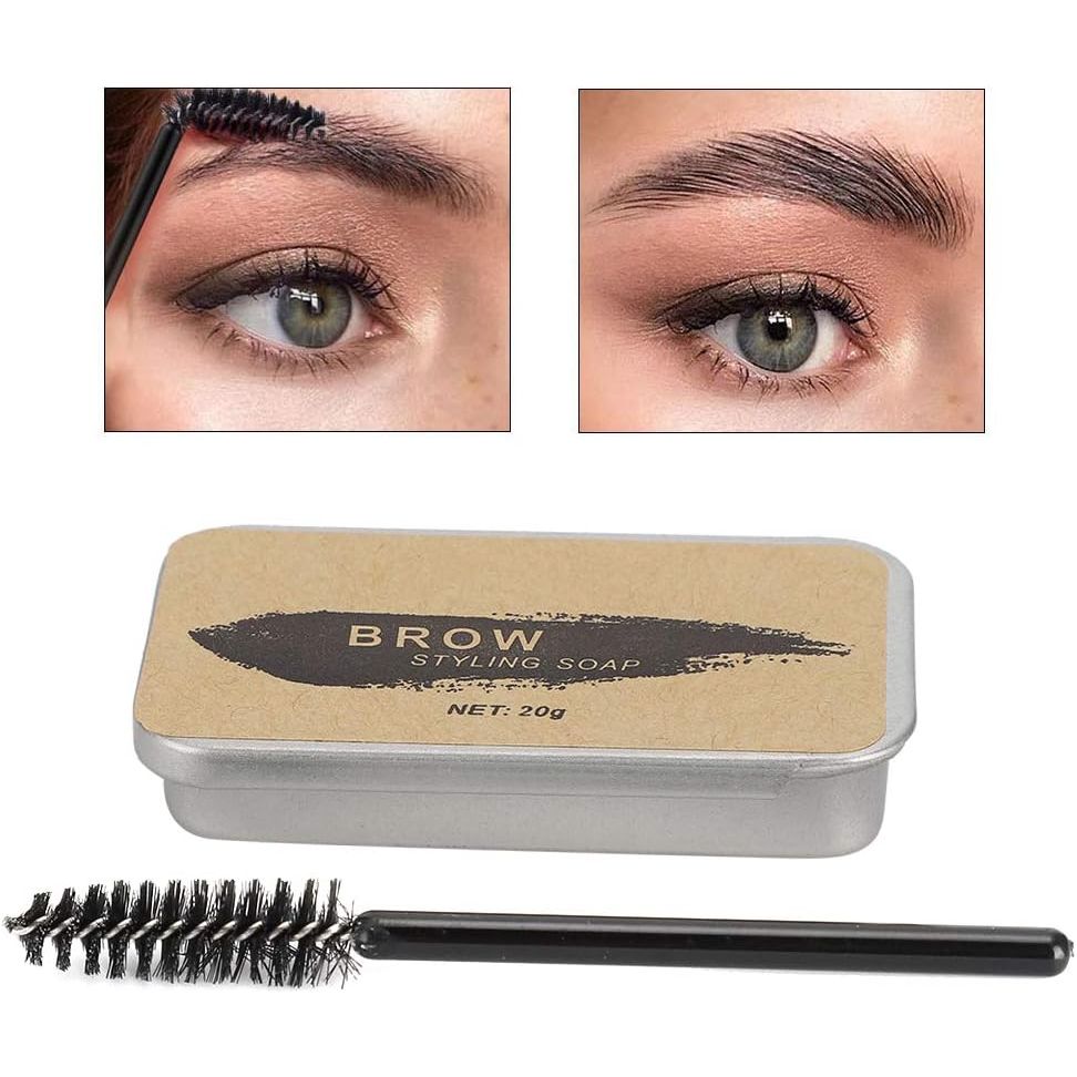 Styling Wenkbrauw Zeep - Wenkbrauwzeep Kit voor Natuurlijke en Volle Brows - Styling Balsem, Kleurloos en Langdurig - Compleet met Borstel voor Makkelijke Toepassing - Perfect voor Elke Wenkbrauwvorm en Stijl - Professionele Afwerking Thuis
