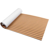 Zelfklevende EVA Bootvloerbekleding – Marine Teak Schuimmat 90 × 240 cm – Waterdichte Antislip Bootdek Mat – Goud/Zwart – Voor Boot, Jacht, Camper of Auto