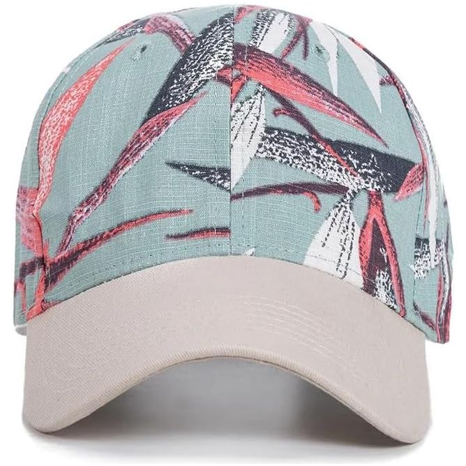 Dames Baseballpet – Bloemen En Bladeren Print – Modieuze Verstelbare Cap – Perfect Voor Buitenactiviteiten En Streetwear – Comfortabele Pasvorm Voor Alle Leeftijden