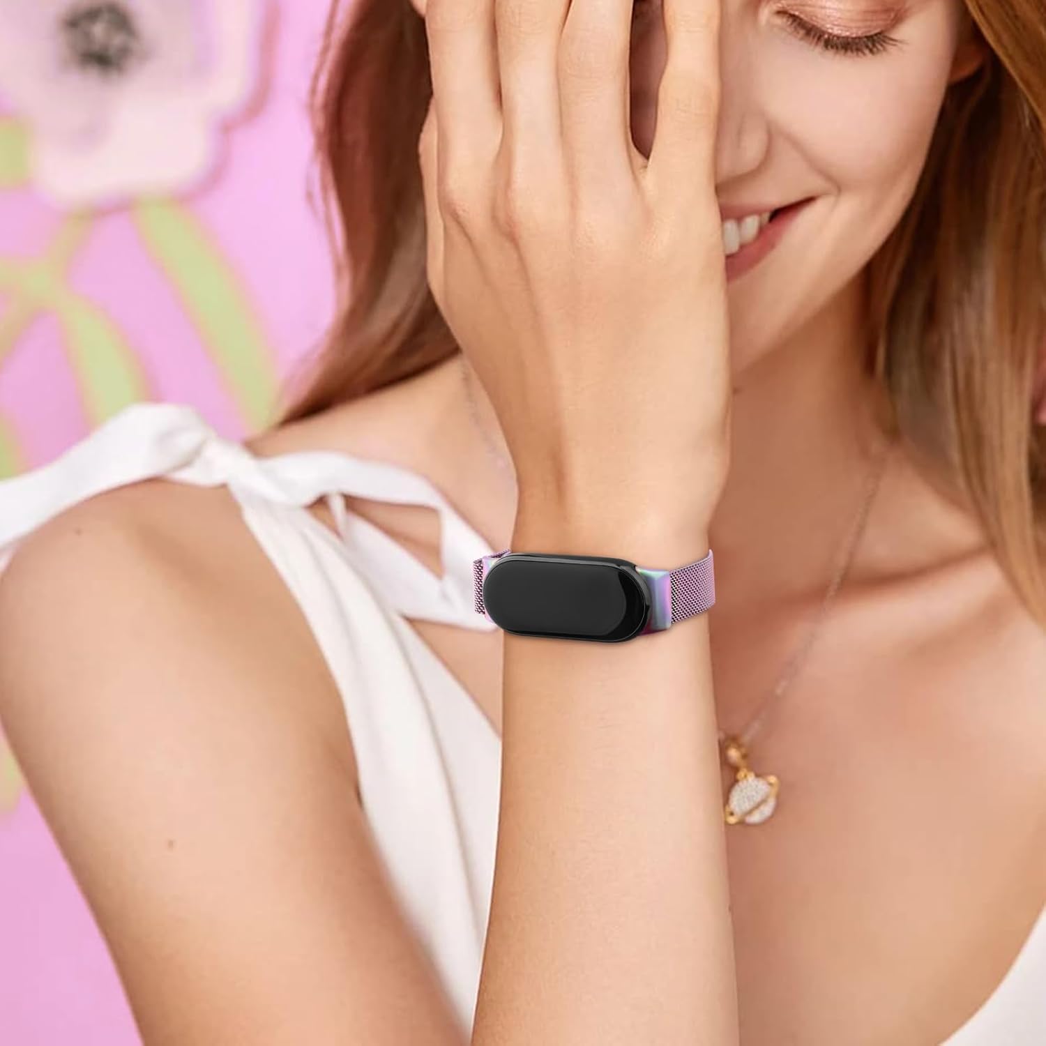 Roestvrij Stalen Polsband Vervangingsbandje - Voor Xiaomi Mi Band 8 - Hoogwaardig Metaal - Duurzaam en Stijlvol - Verstelbare Sluiting - Comfortabel en Ademend - Geschikt voor Dagelijks Gebruik - Elegant en Functioneel - Universele Pasvorm