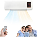 2 in 1 - Mobiele Mini Airconditioner / Kachel – Verwarmen en Koelen in Één | Draagbare Wand- en Tafelairco met Afstandsbediening, Timer, Laag Geluidsniveau en Eenvoudige Installatie (20 × 45 × 11,5 cm)