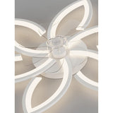 Stille Plafondventilator Met Verlichting – LED Plafondlamp Met Ventilator – Dimbaar Licht Met Afstandsbediening En App – Acryl Bloemvorm – Energiezuinige Plafondlamp Met Windfunctie – 70W – Goud – Moderne Design Ventilatorlamp