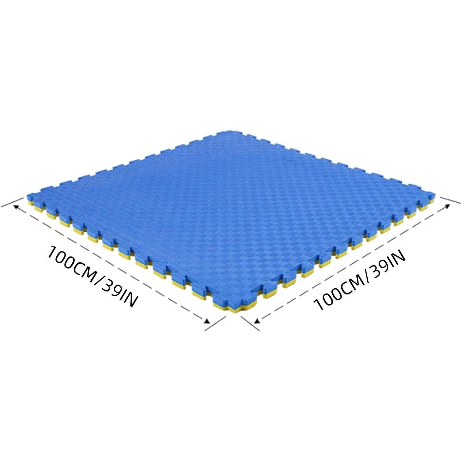 Set van 6 puzzelmatten 1x1m – EVA foam sportmat zwart/grijs – 2 cm dik – antislip fitnessmat met randen – schokabsorberende trainingsvloer – ideaal voor home gym, yoga, garage, outdoor training – eenvoudig te monteren & reinigen