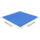 Set van 6 puzzelmatten 1x1m – EVA foam sportmat zwart/grijs – 2 cm dik – antislip fitnessmat met randen – schokabsorberende trainingsvloer – ideaal voor home gym, yoga, garage, outdoor training – eenvoudig te monteren &amp; reinigen
