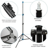 Aluminium Legering Fotografie Statief - 9.19 Voet/2.8m Studio Verlichtings Statief - Instelbare Tripod - Draagbaar en Duurzaam - Voor Camera's en Verlichting - Hoogwaardige Bouwkwaliteit - Lichtgewicht Ontwerp - Geschikt voor Binnen en Buitenopnames