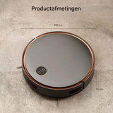 3-in-1 Robotstofzuiger met Dweilfunctie – 2500Pa Krachtige Zuigkracht, Automatisch Opladen, Slimme Obstakeldetectie &amp; 90 min Batterijduur – Ideaal voor Huisdieren, Houten Vloeren en Tegels (Zwart)