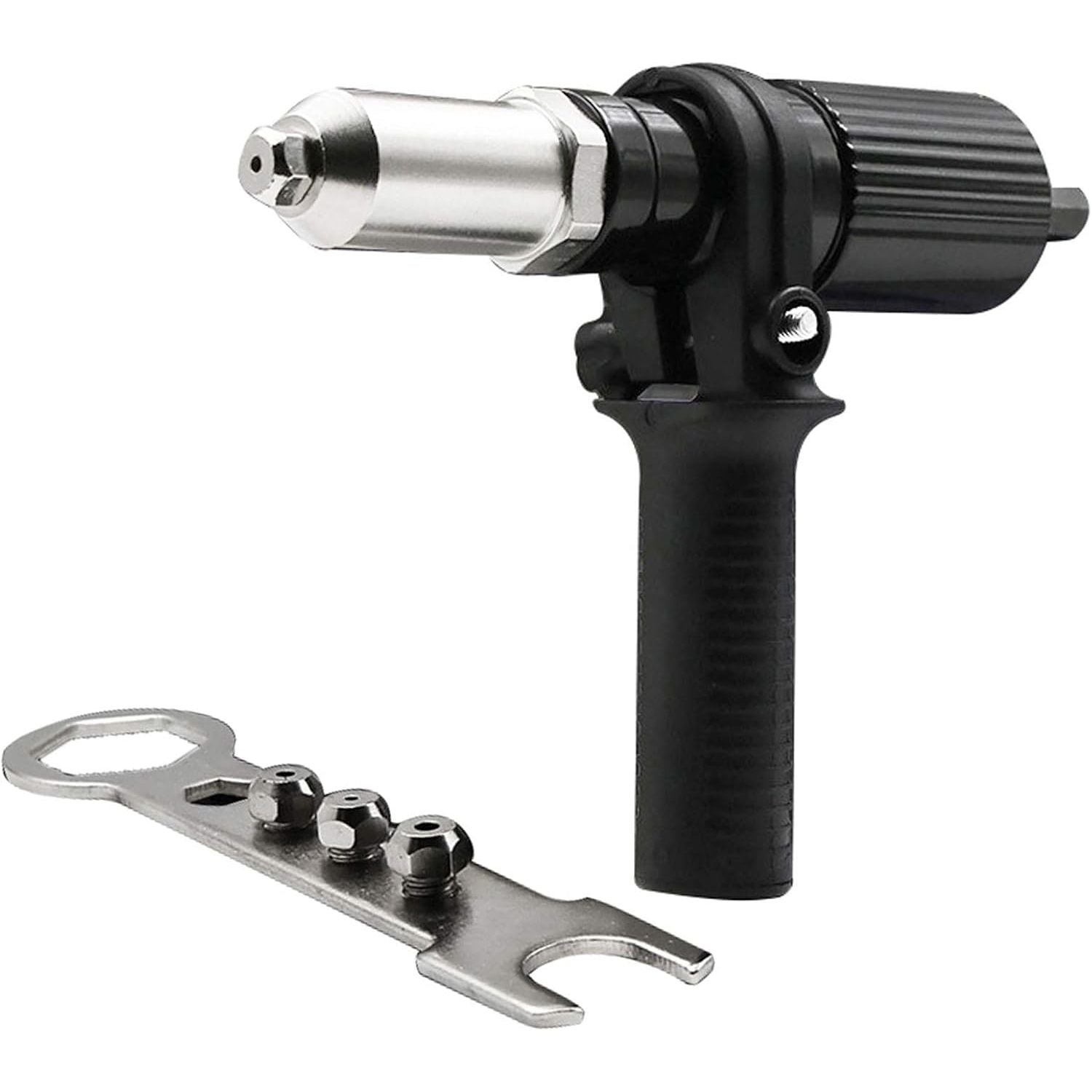 Professionele Klinknagelpistool Adapter - Rivet Attachment Voor Snoerloze Schroevendraaiers en Boormachines - Compatibel Met Aluminium Blindklinknagels 2,4-4,8 mm - Duurzaam CrMo Staal - Eenvoudig Popnagels Verwerken