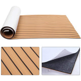 Zelfklevende EVA Bootvloerbekleding – Marine Teak Schuimmat 90 × 240 cm – Waterdichte Antislip Bootdek Mat – Goud/Zwart – Voor Boot, Jacht, Camper of Auto