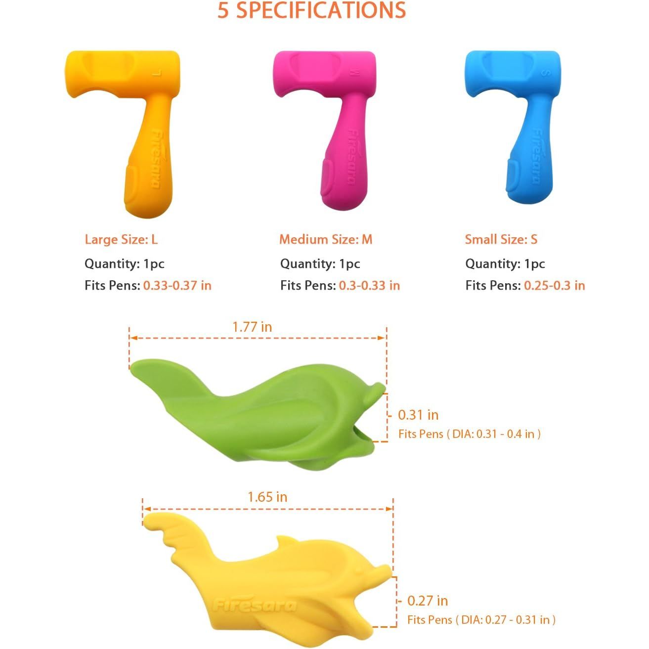 Siliconen Potloodgreep-Set – Ergonomische Schrijfhulp voor Kinderen & Volwassenen – Veilig & Comfortabel – Geschikt voor Diverse Pennen - 9 Stuks