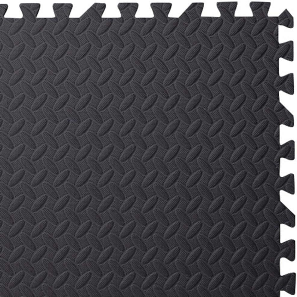 Set van 56 Vloerbeschermingsmatten met Randen – 30 x 30 cm | EVA Schuim Puzzeltegels voor Fitness, Gym, Garage, Speelkamer of Zwembad | Antislip, Geluiddempend & Waterdicht – 1 cm dik