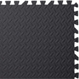 Set van 56 Vloerbeschermingsmatten met Randen – 30 x 30 cm | EVA Schuim Puzzeltegels voor Fitness, Gym, Garage, Speelkamer of Zwembad | Antislip, Geluiddempend &amp; Waterdicht – 1 cm dik