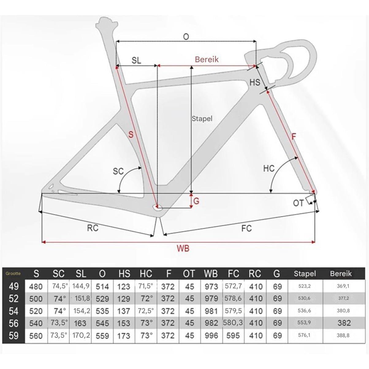 700C Carbon Road Bike Frame – 49 cm – Schijfrem – Volledige Interne Kabelgeleiding – Inclusief Carbon Vork, Zadelpen, Doorlopende As en Geïntegreerd Stuur – Voor BB86 Bracket & 142×12 mm Achteras