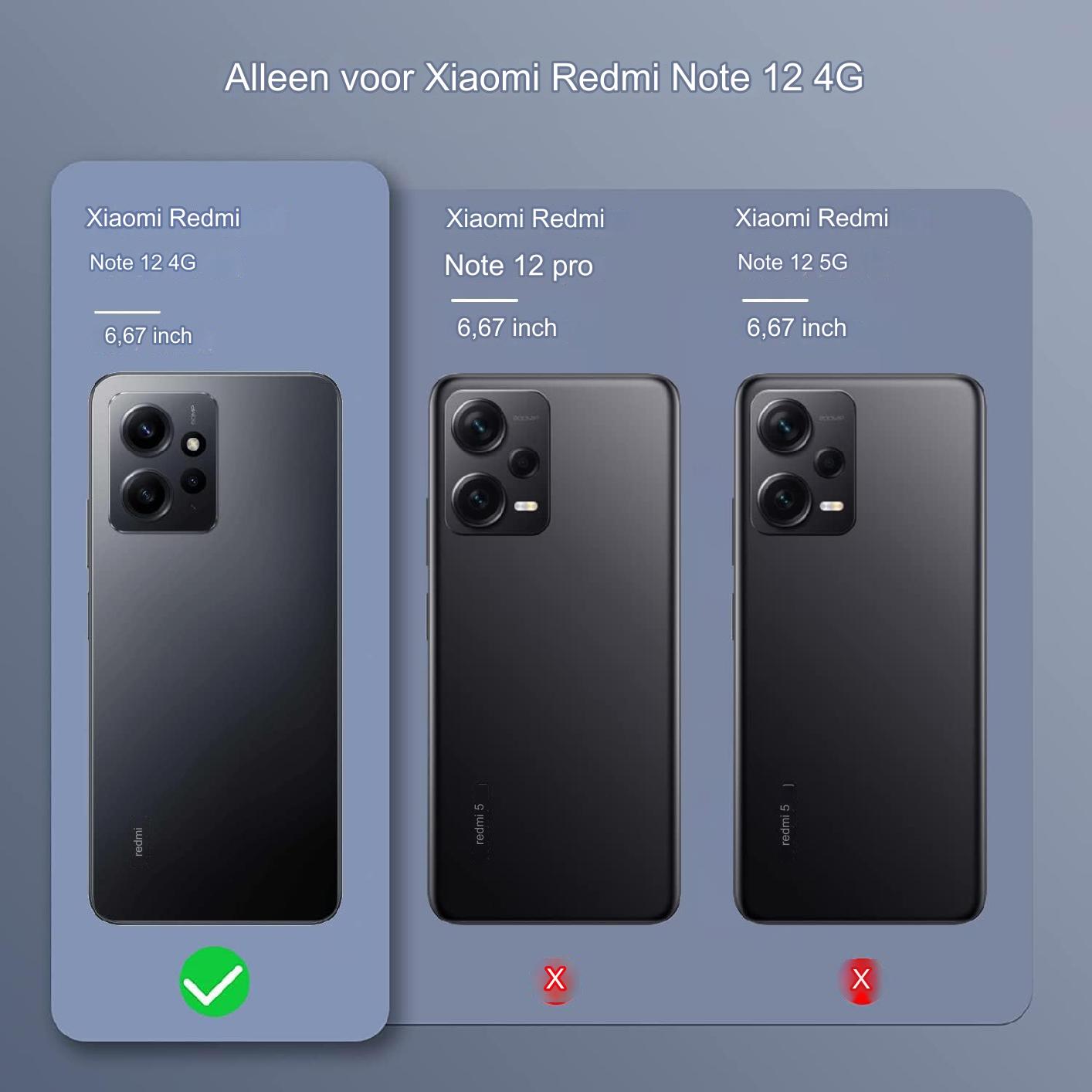 Mobiele Telefoon Hoes Met Koord - Geschikt voor Xiaomi Redmi Note 12 4G, Hoesje met Riem, Transparante Siliconen Telefoonhoes voor Redmi Note 12 4G, Crossbody Beschermhoes met Ketting, TPU Schokbestendige Cover