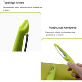 2 Stuks - Dubbelzijdige Groenteschiller - Scherpe RVS Mesjes - Klassieke Stijl - Ergonomische Handgreep - Kunststof & Roestvrijstaal - Voor Aardappelen, Wortelen, Courgette en Meer - 18.7 x 2.5 cm - Groen