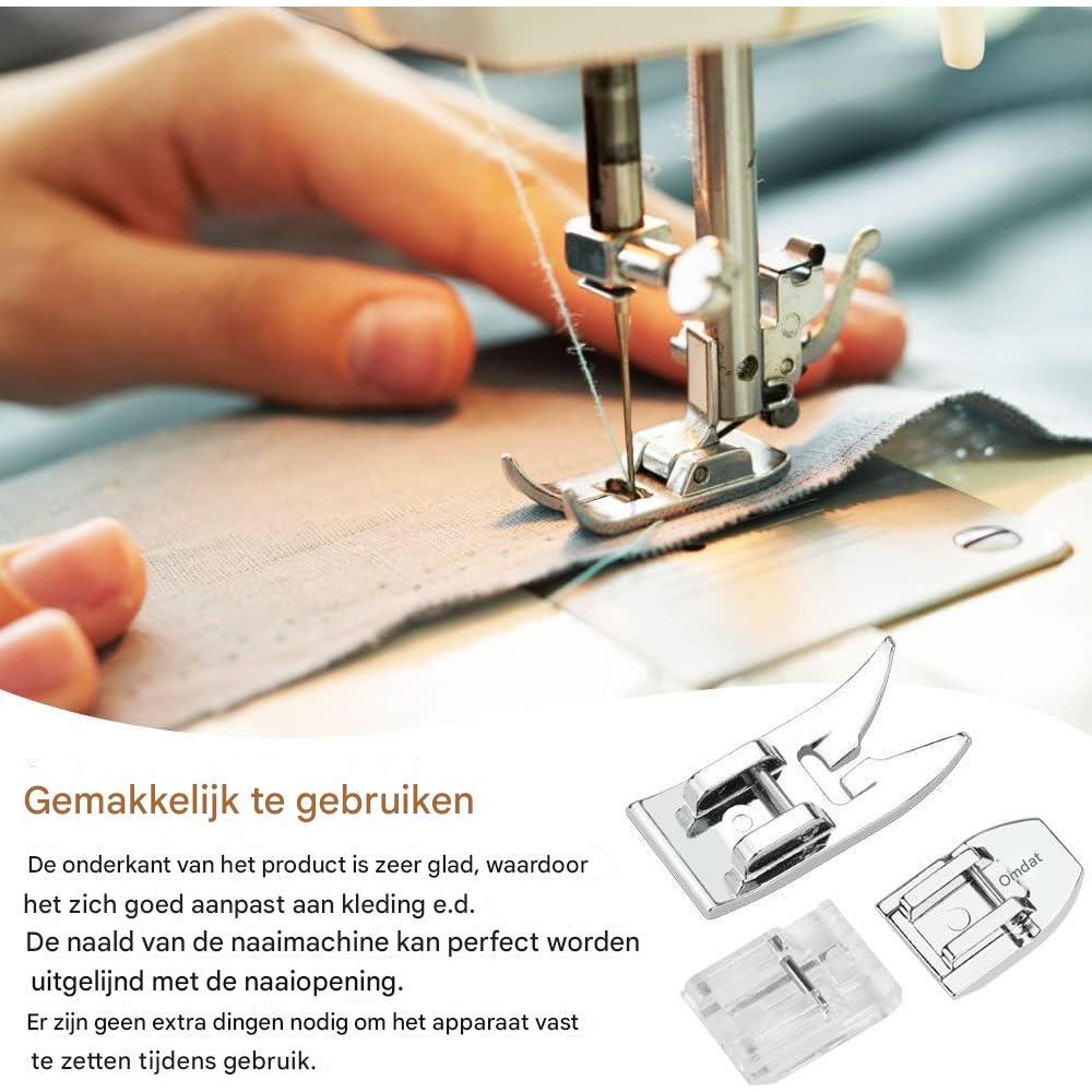 3-Delige Naaivoetenset – Verborgen Ritsvoet En Universele Persvoet – Compatibel Met Singer, Brother, Kenmore En Andere Huishoudelijke Naaimachines – Duurzaam Metaal En Kunststof