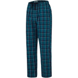 2 Stuks - Heren Pyjamabroeken Set - 100% Katoen - Blauw Geruit en Groen Geruit - Zachte en Ademende Loungebroek - Met Zijzakken - Verstelbare Tailleband - Comfortabele Broeken voor Slapen en Ontspannen