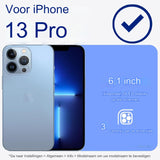 Blauwe Vloeibare Siliconen Hoes met 3 Lagen Volledige Bescherming voor iPhone 13 Pro - Compatibel met iPhone 13 Pro Hoesje 6.1, Slanke Vloeibare Siliconen 3-laags Volledige Dekking Zachte Gel Rubberen Hoes 6.1 inch Blauw
