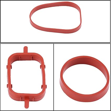 6 Stuks 33mm Inlaatspruitstuk Pakkingen -  inlaatspruitstukpakkingen en componenten - Hoogwaardige Inlaat Reparatieset voor 320d 330d 520d 525d 530d 730d - Duurzaam Rubber Materiaal
