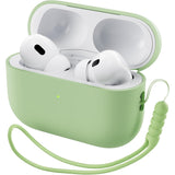 Beschermende Siliconen Hoes Voor AirPods Pro 2 2022 - Zachte Skin Met Zichtbare LED - Perfecte Pasvorm, Eenvoudig Te Installeren en Verwijderen - Langdurige Bescherming Tegen Stof en Krasjes - Verkrijgbaar in Frans Blauw en Mint Groen