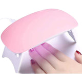 Mini Nagellamp Usb UV/LED Nageldroger Gel Nagellak Poly Nail Gel 60s/120s Art Tool Roze Kleur Zon Mini Nageldroger 6W UV Gel Polish Curing LED Lamp Draagbare Manicure Tool (Roze)