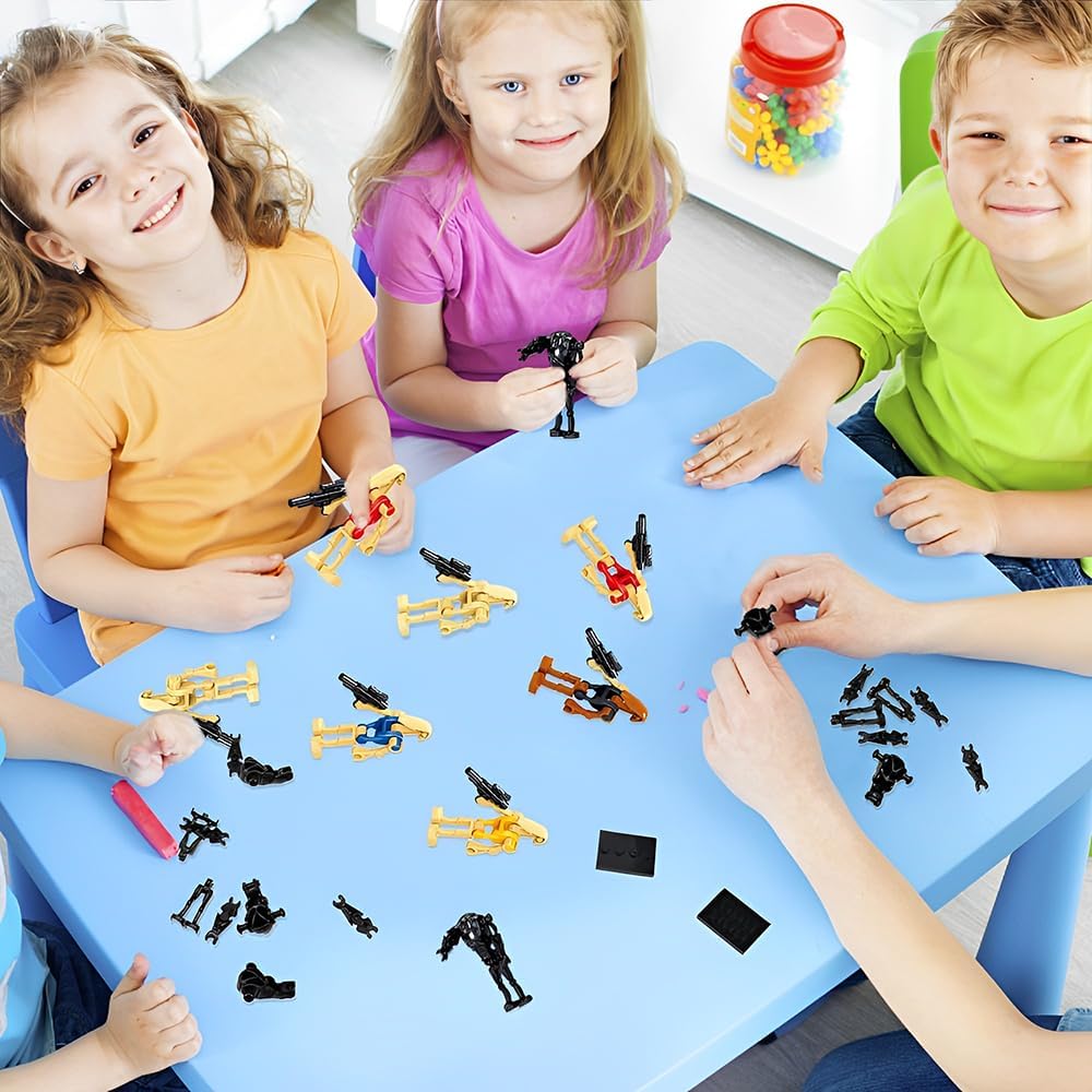 28 stuks - Slagrobots met Wapens - Educatief Speelgoed - Veilig en Duurzaam ABS Plastic - Ideaal voor Verjaardagscadeaus
