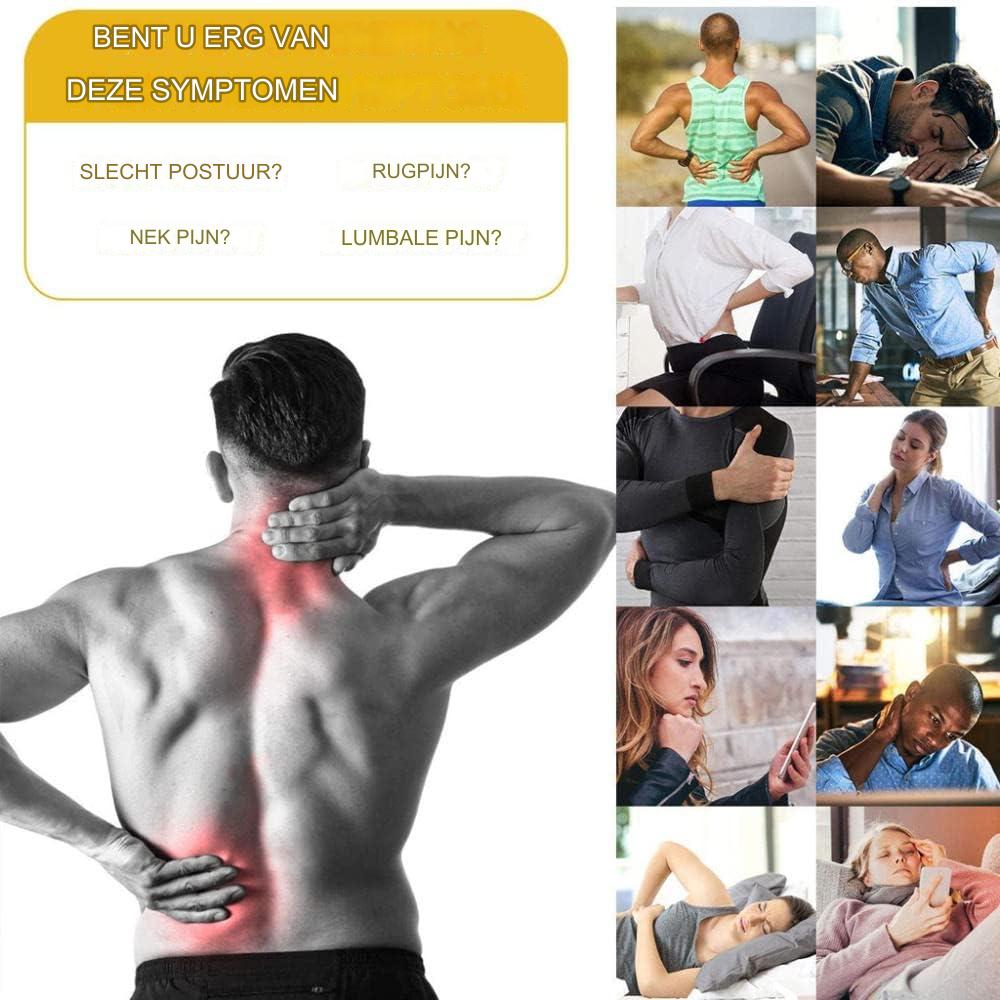 Unisex Houdingscorrectors met Verstelbare Spalken voor Rug- en Schouderondersteuning - Orthopedische Gym Beschermende Banden voor Fitness & Wervelkolomverzorging - Zwart - Discrete Rugbrace & Schouderriem