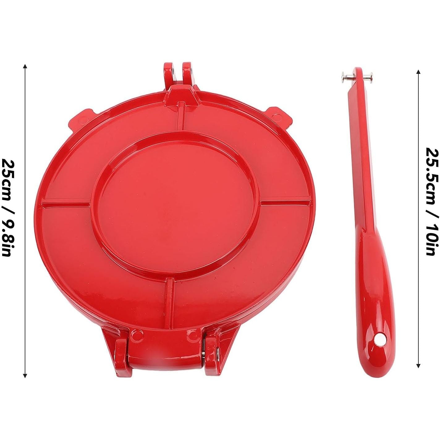 Grill Guru Tortilla Set - Tortilla Pers 24cm - Taco Pers - Wrap Pers - Flatbread Maker - Roti Pers met Tacohouder - Aluminium Keukenpers voor Tortilla’s, Wraps, Taco’s en Flatbreads - Inclusief Taco Houder