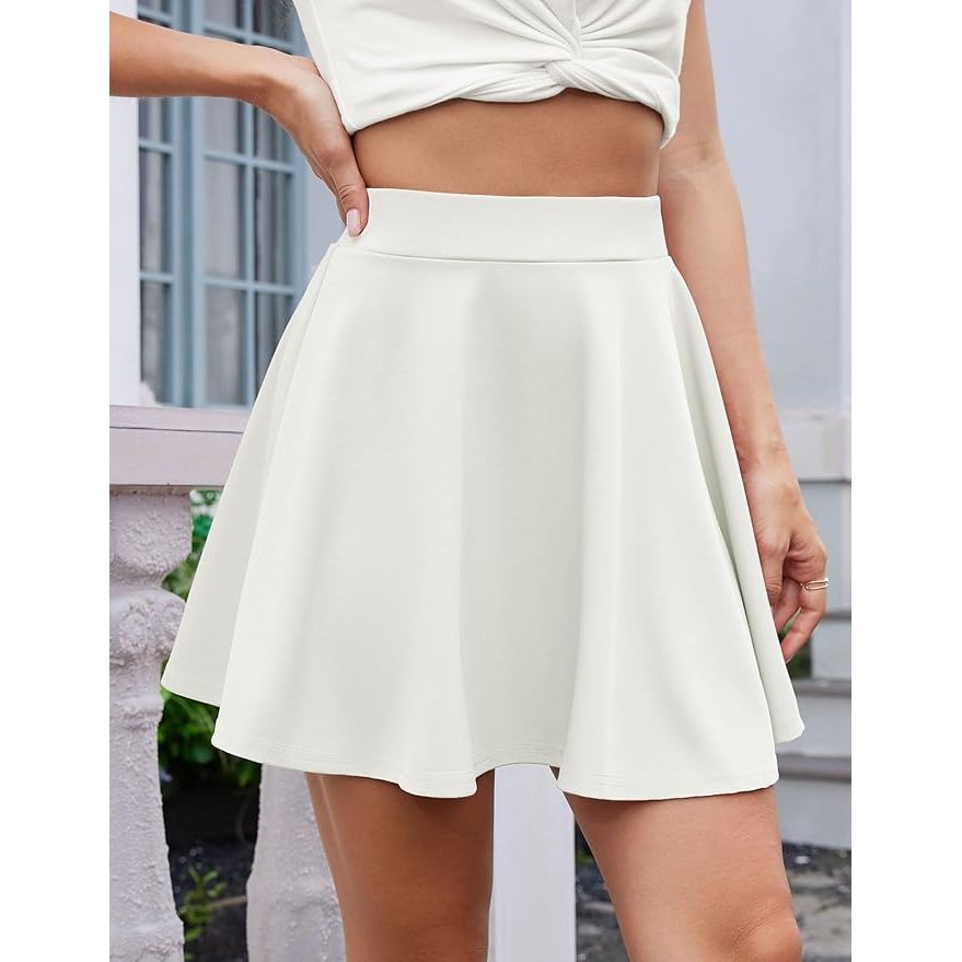 Dames Hoge Taille Skaterrok – Maat S – Korte Plooirok Met A-Lijn Snit – Elastische Tailleband – Stretchy Mini Tennisrok Voor School, Werk, Dans, Casual Outfits Of Feest – Verkrijgbaar In Diverse Kleuren En Patronen