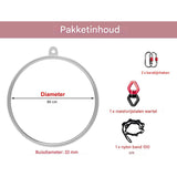 Metalen Lyra Luchtring – 85 cm Aerial Hoop voor Yoga, Gymnastiek, Acrobatiek en Circus – Complete Set met Bevestigingsmateriaal, Draagkracht 300 kg