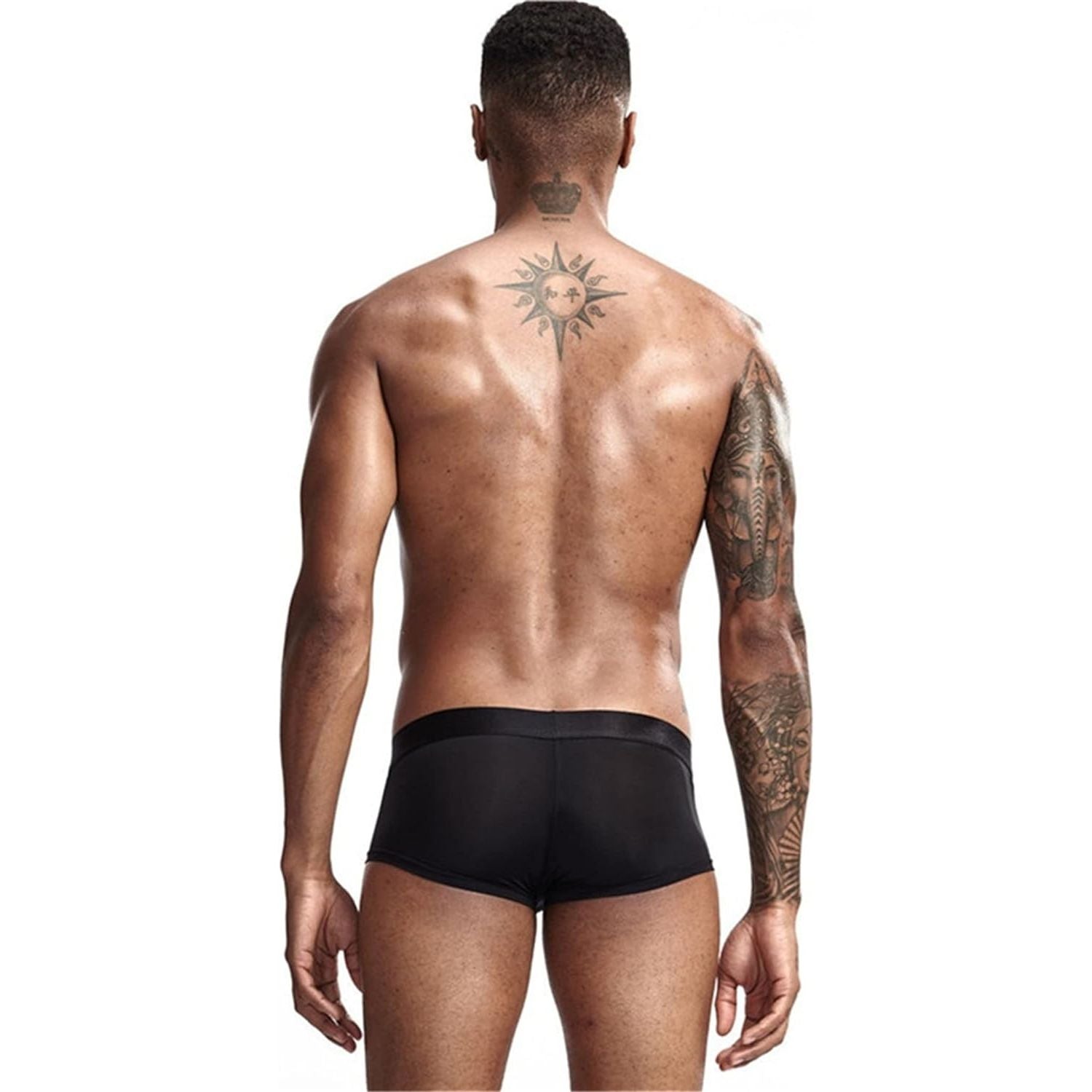 3 stuk Luxe Ice Silk Sexy Loom Heren Ondergoed Boxers in Ademend Micro Mesh, Ultra-dunne, Lage Taille Trunks, Maat XL - Set van 3 (2x Zwart, 1x Blauw) voor Superieur Comfort & Stijlvolle Uitstraling
