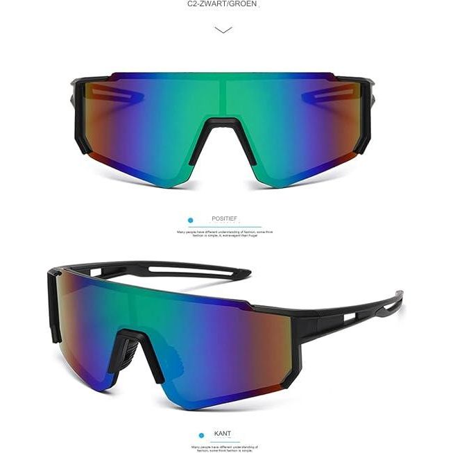 Ultralichte Sportzonnebrillen voor Dames - Fietsbrillen met UV-bescherming, Sportlenzen, en Verstelbare Neuspads - Bescherm je ogen tijdens het fietsen met deze stijlvolle sportzonnebrillen speciaal ontworpen voor vrouwen