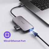 Ontdek de 8-in-1 USB C Hub-adapter - Verrijk uw laptopervaring met Razendsnelle connectiviteit en haarscherpe 4K-videostreaming! - Kleur: Zilver
