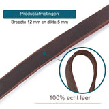 Gevlochten Lederen Hondenriem - 1.8m Lange Trainingsriem Voor Honden - Echt Leer Met Handgeweven Design - Massieve Messing Haaksluiting - Stevige En Comfortabele Riem Voor Dagelijkse Wandelingen en Trainingen - 6ft - Bruin