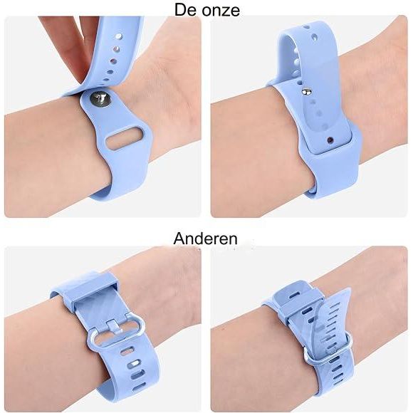 3 Stuks - Siliconen Horloge / Smartwatch Vervangingsbandjes - 20mm - Mint Blauw / Paars / Roze - Voor Smartwatches - Duurzaam en Flexibel - Comfortabel en Stijlvol - Waterbestendig en Huidvriendelijk - Universele Maat - Ideaal voor Dagelijks Gebruik