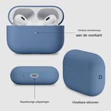 Beschermende Siliconen Hoes Voor AirPods Pro 2 2022 - Zachte Skin Met Zichtbare LED - Perfecte Pasvorm, Eenvoudig Te Installeren en Verwijderen - Langdurige Bescherming Tegen Stof en Krasjes - Verkrijgbaar in Frans Blauw en Mint Groen