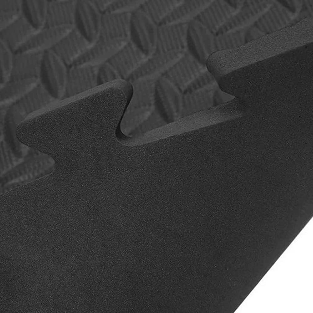 Set van 56 Vloerbeschermingsmatten met Randen – 30 x 30 cm | EVA Schuim Puzzeltegels voor Fitness, Gym, Garage, Speelkamer of Zwembad | Antislip, Geluiddempend & Waterdicht – 1 cm dik