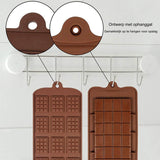 2 stuks - Siliconen Chocoladevormen - Niet-Klevende Chocoladeschimmels - Mini Chocolade Reepvormen - Twee Verschillende Stijlen van Bruine IJsblokjesbakvormen - Snoep Chocolade Bakken Keukenmallen - Chocolademallen - Chocoladevormen Set