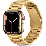 2 stuks - Hoogwaardige roestvrijstalen vervangingsband - Compatibel met Apple Watch Series 8/7 (41mm), SE/6/5/4 (40mm) en 3/2/1 (38mm) - Stijlvolle gouden afwerking - Ultiem comfort en duurzaamheid - Eenvoudig te installeren en verwijderen