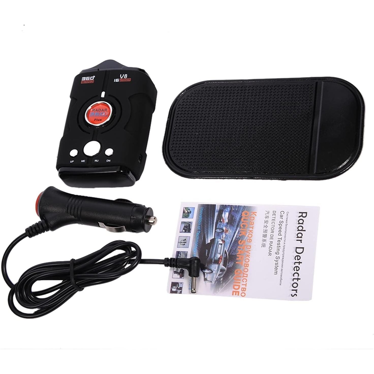 360-Graden Radar Detector - Snelheid Monitor Detectie - Radar Verklikker - Super Heterodyne Technologie voor Optimale Waarschuwing - V8 Radar Detector - Uitgebreide Snelheidsmonitoring - Geschikt voor 12V Auto's - Meerdere Frequentiebereiken