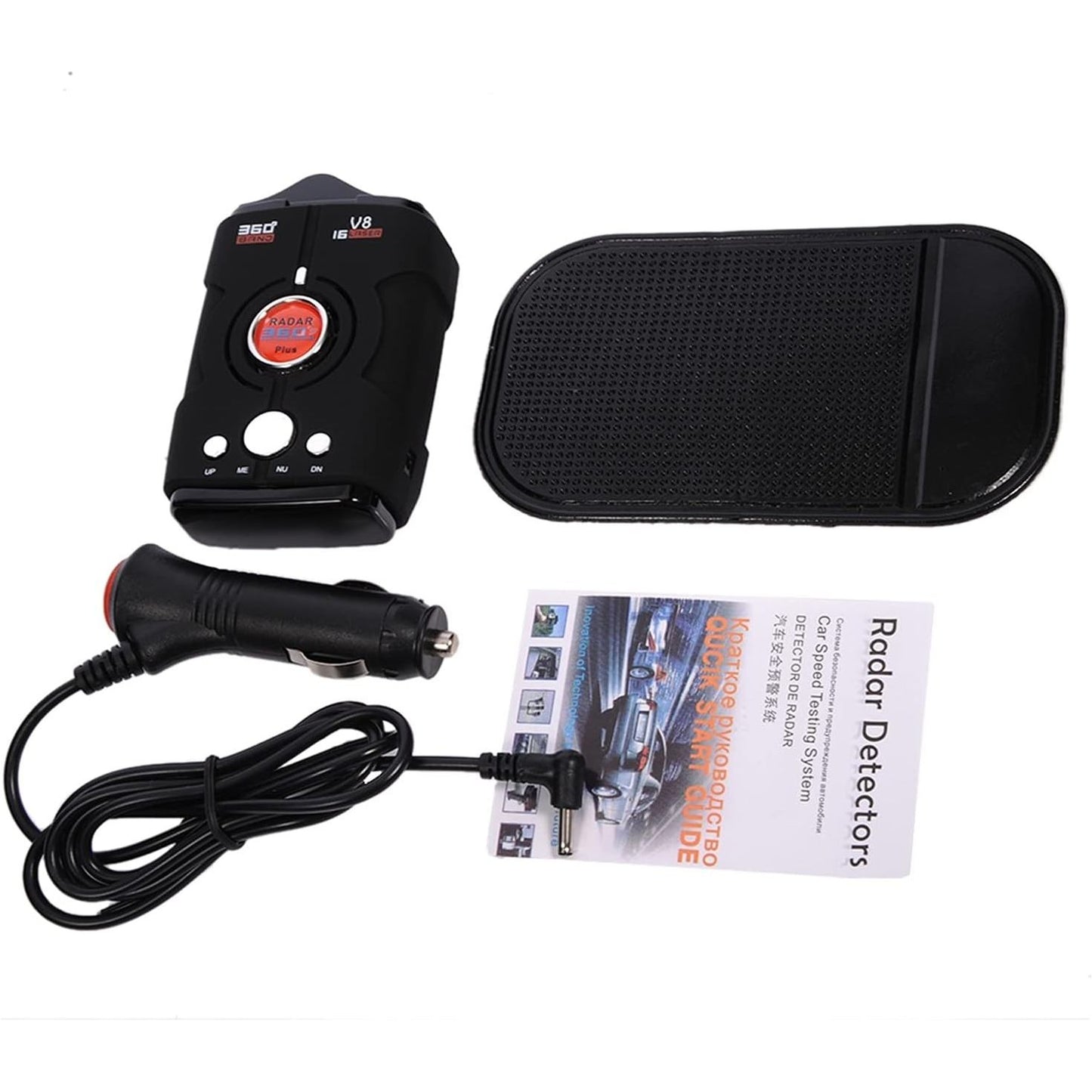 360-Graden Radar Detector - Snelheid Monitor Detectie - Radar Verklikker - Super Heterodyne Technologie voor Optimale Waarschuwing - V8 Radar Detector - Uitgebreide Snelheidsmonitoring - Geschikt voor 12V Auto's - Meerdere Frequentiebereiken